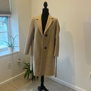 Reserved Coat with tie waist belt